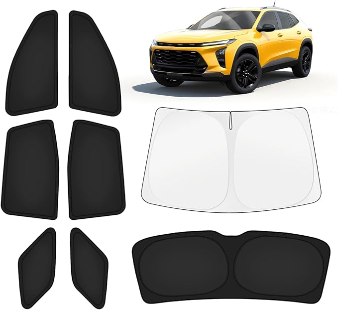 KUST Car Window Shades for Chevy Equinox 2025-2026 (Not for EV) Windshield Sun Shade Side Window Cover UV Block Privacy Protection Equinox Accessories for Camping Blackout Rear Back Full Set 8PCS