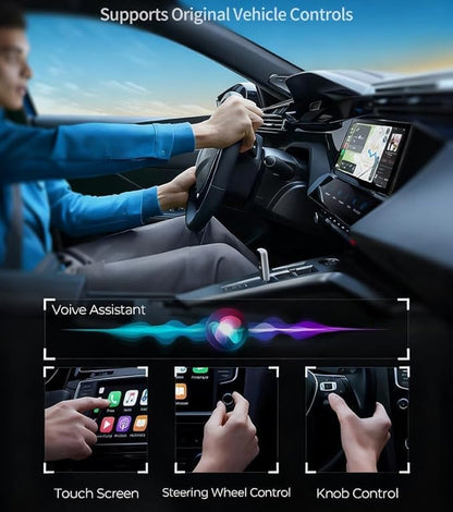 Wireless CarPlay Adapter 2-in-1 for Ford Bronco 2021 2022 2023 2024 2025, USB Design Plug and Play Bluetooth Fast Connection Car Accessories,B-USB+Type-c Extension Cable