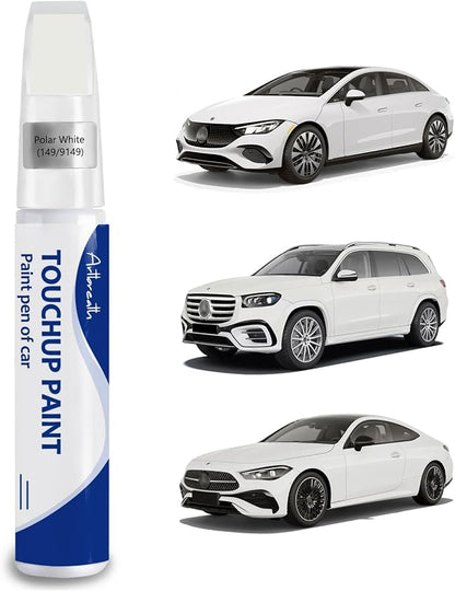Polar White(149/9149) Touch Up Paint for Mercedes-Benz Car Paint Pen Scratch Repair Two-In-One Touch Up Paint Automotive Paint Pen for Mercedes Benz A/C/E/G/M/GL/GLA/GLB/GLC/CLS/SL/SLC