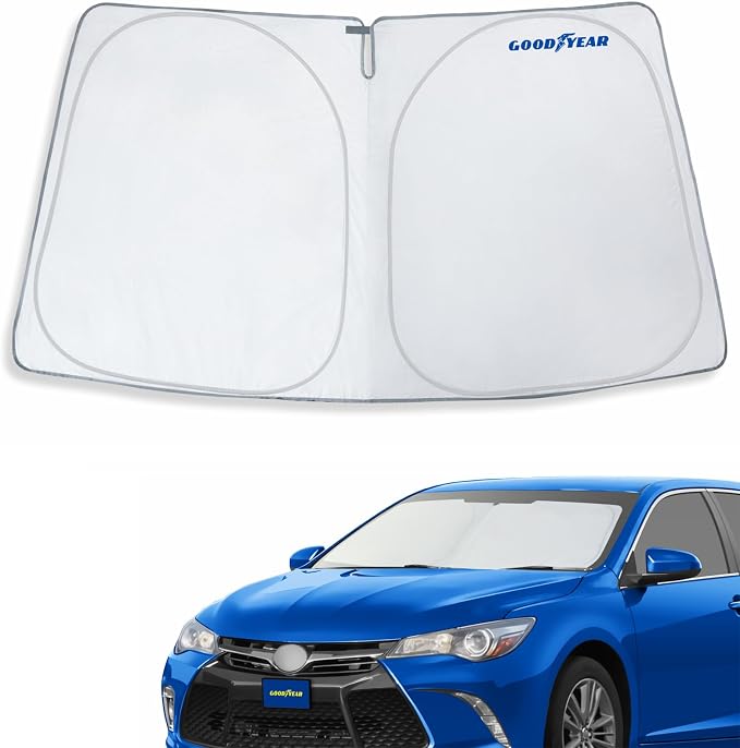 Goodyear Foldable Windshield Sunshade for Toyota Camry 2015-2017, Car Accessories, Sunshade Cover, Sun Shade Car Windshield, Window Sun Blocker - GY008285