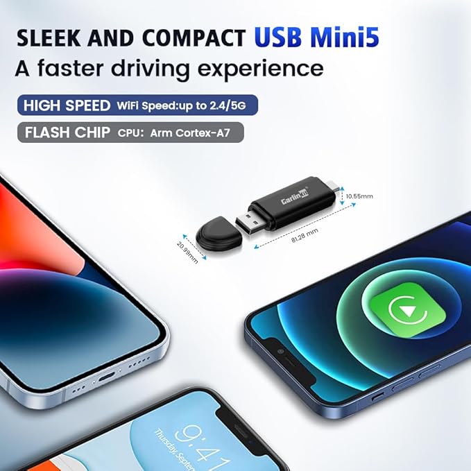 Carlinkit Wireless CarPlay Adapter MINI SE for iPhone, Convert OEM Wired to Wireless CarPlay 2026 Dongle Plug & Play Auto Connect Fast Easy Use for Cars from 2016