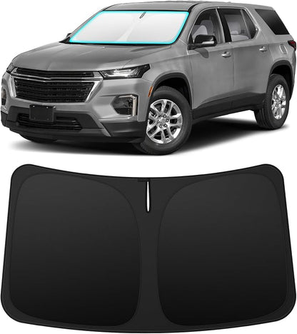 INSAUTO Custom Fit Windshield Sun Shade Accessories for Chevrolet/Chevy Traverse 2018-2026, Foldable Front Window Sunshade, UV & Heat Reflector, Keeps Interior Cool, Includes Storage Bag
