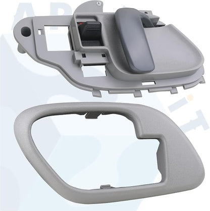 APPERFiT Interior Door Handle w/Bezel Kit LH (Gray) Compatible with 1995-2002 Chevy Chevrolet GMC Truck C1500 C2500 C3500 K1500 K2500 K3500 Suburban Tahoe Yukon Replaces 15708043