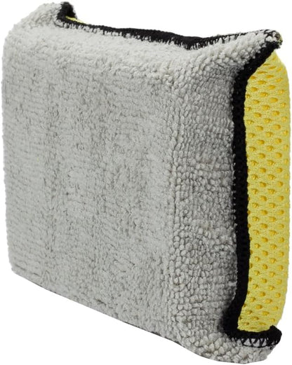 Maxshine Premium Microfiber Waxing Applicator for Car Detailing, Yellow & Grey, 9x13x4cm, 12 Pack