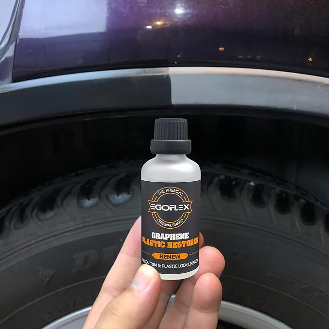 Graphene Plastic Restorer Trim Kit - Crystal Coating Plastic Restorer for Cars - Rubber Vinyl Headlight Restoration Restore a Finish Back to Black Shine Exterior Auto Detailing Supplies