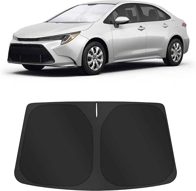 TINGLU Sun Shade for Audi Q5 2018-2024 2025 2026 Accessories Windshield Sun Shade Window Shade UV Rays Protection Sun Visor Cover with Steering Wheel Sunshade Storage Bag
