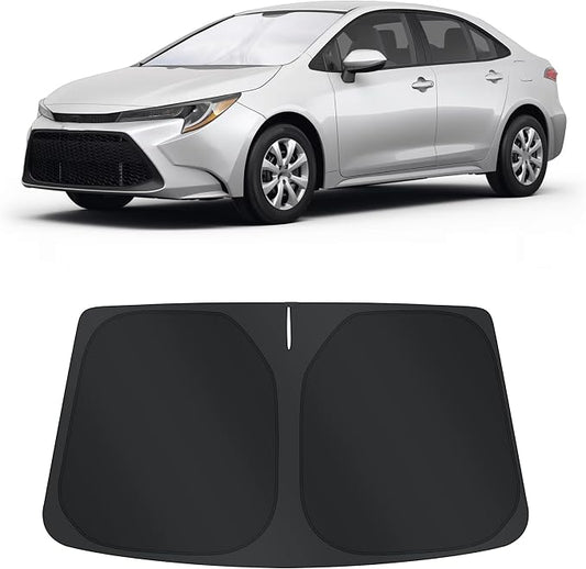 TINGLU Sun Shade for Audi Q5 2018-2024 2025 2026 Accessories Windshield Sun Shade Window Shade UV Rays Protection Sun Visor Cover with Steering Wheel Sunshade Storage Bag