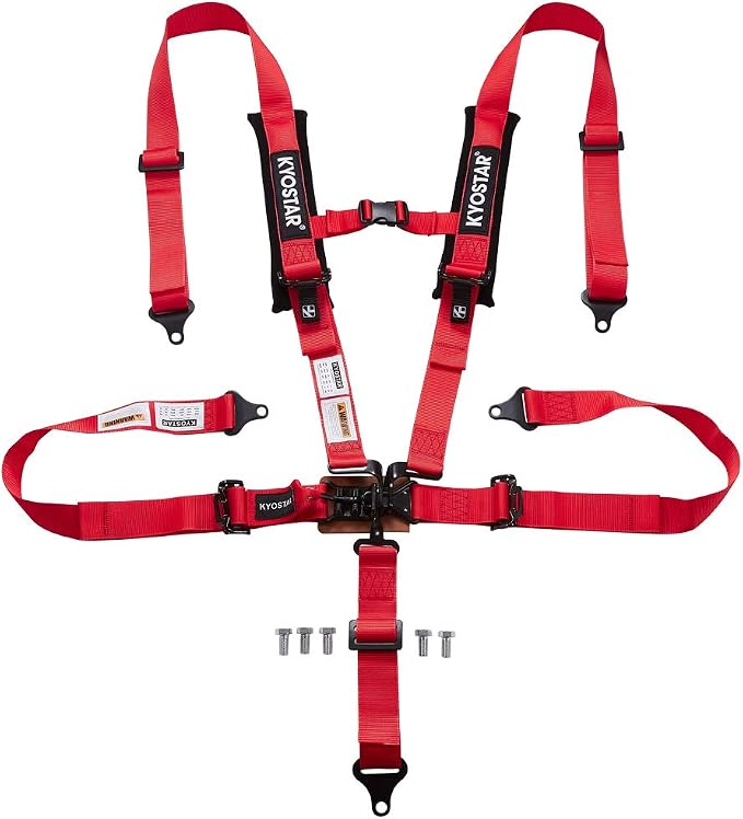 Kyostar 5 Point Black Series Latch and Link Safety Harness Set(8153 Red)