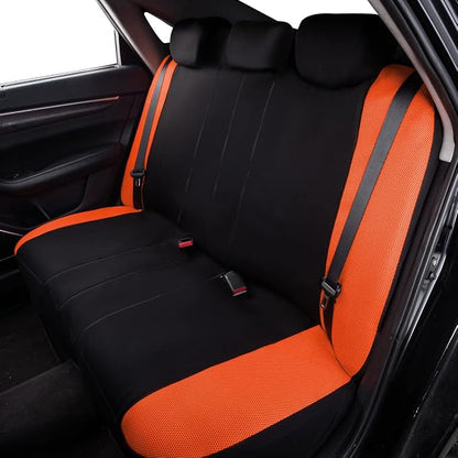 Flying Banner Butterfly car seat Covers ful Set Fashion Universal Lady Woman Female Rear Bench Split Colorized (Full Set, Orange)
