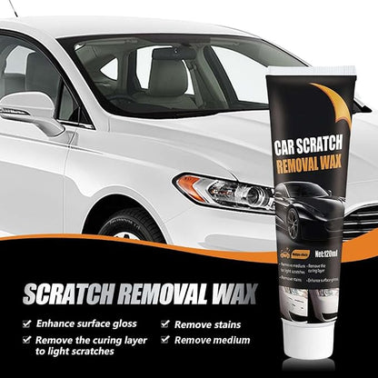 Car Scratch Repair Wax with Sponge and Towel, 2026 New Upgrade Car Scratch Remover Wax, Automotive Scratch Repair, Professional Car Paint Repair Compound for Deep Scratches (120g)