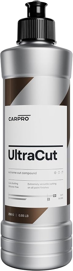 CARPRO UltraCut - 250ml - Extreme Cut Compound, Low Dusting, Minimal Hazing, for Rotary or DA Polishing with Long Work Time