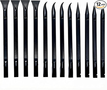 3 Different Cleaning Heads Car Beauty kit, 12Pack No-Scratch Plastic Scraper Tool Car Cleaning kit, Easy to Clean Small Spaces and Gaps, Suitable for Cleaning Car Interior Details