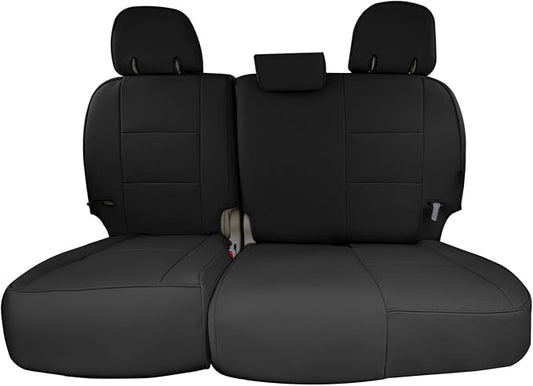 FH Group Custom Fit Car Seat Covers Specifically Made for 2011-2020 Toyota Sienna 7 Passenger, Car Seat Cover 3rd Row, Automotive Seat Covers in Black Faux Leather, Waterproof and Washable Seat Covers