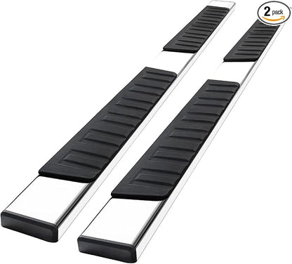 COMNOVA 6 Inch Running Boards Compatible with 2007-2021 Toyota Tundra Double Cab, Tundra Running Boards Made with Stainless Steel. Stainless Steel Side Steps, Truck Step Bars Nerf Bars