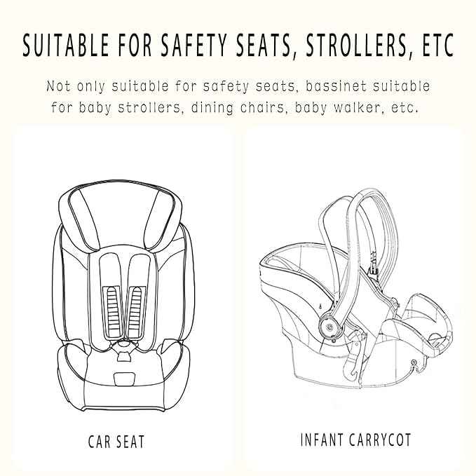 Infant Insert for Doona,Graco Snugride，Chicco Keyfit ，Britax，and Evenflo,Doona Accessories，Shock-Resistant, Non-Slip (Black)
