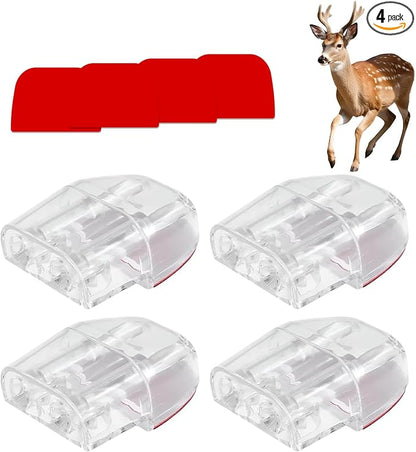 4 PCS Deer Whistles for Car, Deer Warning Device with Adhesive Tapes to Avoid Collisions, Animal Alert Horn Road Safety Whistle for SUVs Trucks Motorcycles, Car Accessories (Transparent)