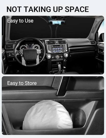 Proadsy 2026 Upgrade Front Windshield Sun Shade Foldable Sunshade Protector Custom Fit 2010-2025 4Runner 4-Runner SUV, SR5 Trail Limited Accessories