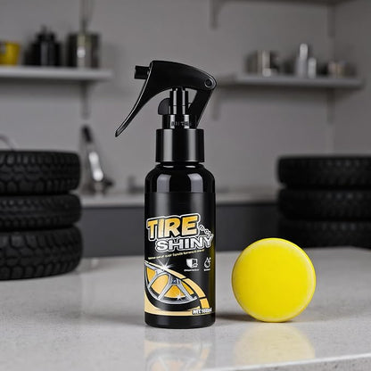 Tire Shine Spray - Shine Protectant | Tire Cleaner | 50ml/100ml Sturdy Rim Shiine Solution | Auto Tyre Polishing Coating Product for Truck Rv Sedan Vehicle Owners Maintenance Managers Road Trip