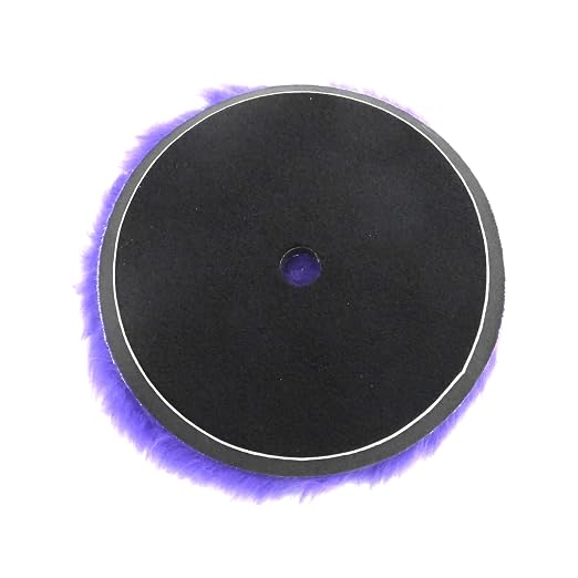 2Pcs 6" /150mm Wool Cutting Pads, Wool Polishing Pads, Wool Buffing and Polishing Pad Set, Purple, for Car Polishing