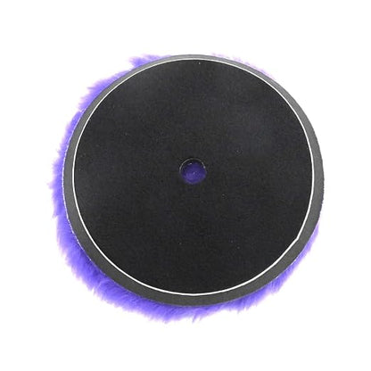 2Pcs 6" /150mm Wool Cutting Pads, Wool Polishing Pads, Wool Buffing and Polishing Pad Set, Purple, for Car Polishing