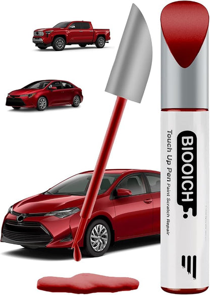 Touch Up Paint Pen Exact Color Match Car Chip and Scratch Repair (for Toyota, Barcelona Red Pearl(3R3))