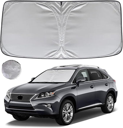 KAYZT Windshield Sun Shade for 2010-2015 Le-xus RX350/RX350h/RX450/RX450h Foldable Sunshade Front Window Custom Fit Car Accessories