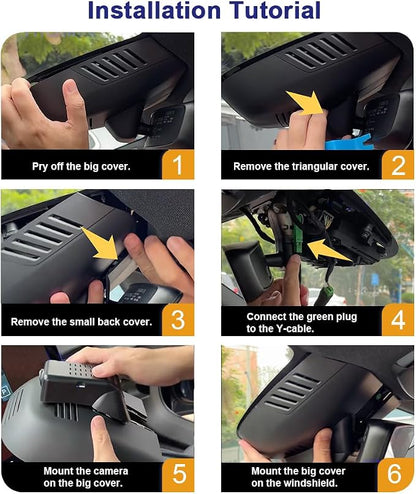 Fitcamx 4K Dash Cam Suitable for Volvo XC40 & XC40 Recharge B4 B5 T4 T5 P8 (Model B), Integrated OEM Look, Ultra HD 2160P Video, Loop Recording, Built-in WiFi & APP, G-Sensor, Plug&Play, 64GB Card