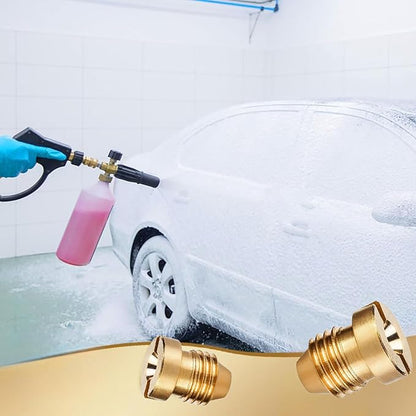 0.8 mm Foam Cannon Orifice Nozzle Tips, 0.8mm Universal Connector for Foam Sprayer, Washer Replacement Nozzles, Precision Foam Cannon Orifice for Car Wash and Garden Hose Use(2Pcs)