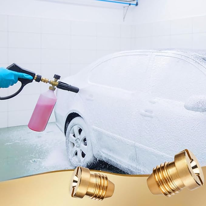 1.0mm Foam Cannon Orifice Nozzle Tips, 1.0mm Universal Connector for Foam Sprayer, Washer Replacement Nozzles, Precision Foam Cannon Orifice for Car Wash and Garden Hose Use(2Pcs)