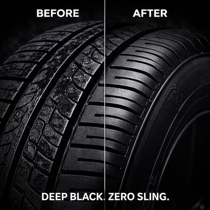 Winter White Happy Shine Matte Tire Dressing, Professional Grade, Satin Black Finish, UV Protection, Made in The USA-16oz - 2pk