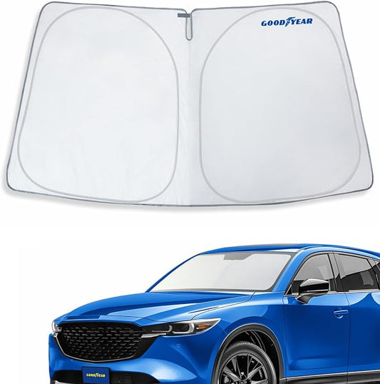 Goodyear Foldable Windshield Sunshade for Mazda CX-5 2017-2025, SUV car Accessories, Sunshade Cover, Sun Shade Car Windshield, Window Sun Blocker - GY008353
