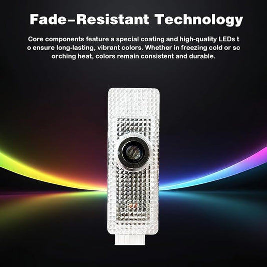 2026 New Lzmytsdklo 2 Pcs 4K HD Never Fade Laser Projection Lights Featuring Glass Lenses, Puddle Lights, Compatible with 1/2/3/4/5/6/7/X1/X2/X3/X4/X5/X6/X7/M/Z/GT