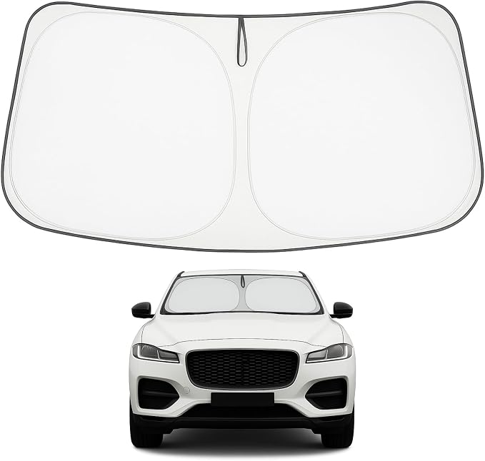 Proadsy 2026 Upgrade Front Windshield Sun Shade Foldable Sunshade Protector Custom Fit for Jaguar F-Pace 2016-2025 F Pace SUV Accessories