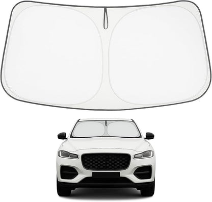 Proadsy 2026 Upgrade Front Windshield Sun Shade Foldable Sunshade Protector Custom Fit for Jaguar F-Pace 2016-2025 F Pace SUV Accessories