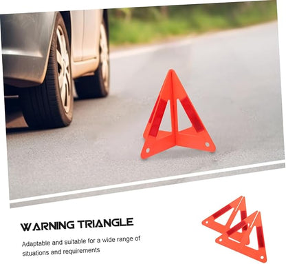 3pcs Foldable Emergency Safety Reflective Triangles for Vehicles High Visibility Roadside Warning Sign for Cars and Trucks Durable Design for Enhanced