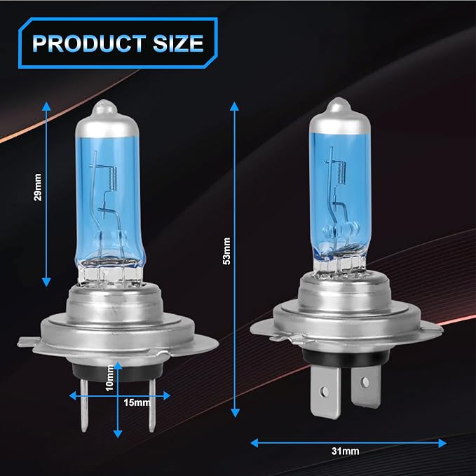 Fit for Kia Optima 2014 2015 LX/EX Hybrid High Performance Halogen Headlight Bulbs,H7 High Beam + H7 Low Beam + H11 Fog Light Replacement Bulb Kit,Pack of 6