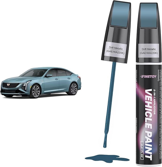 Drift Metallic(GAE/WA220K) Touch up Paint for Cadillac, Quick & Easy Fix for Car Scratches, 2 in 1 Car Touch up Paint with Pen Tip and Brush, Auto Scratch Repair Pen with Exact Color Match