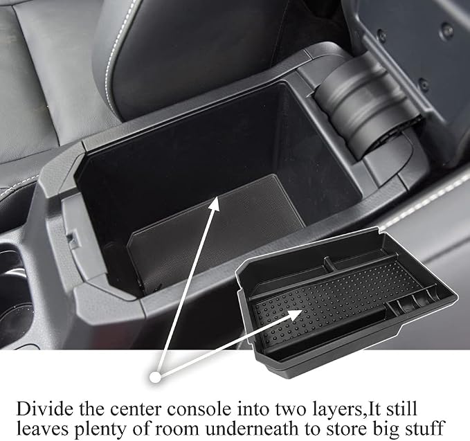 Center Console Organizer Tray Compatible with Toyota RAV4 2013 2014 2015 2016 Storage Box ABS Tray Insert Organizer Glove Pallet