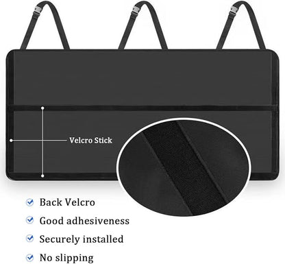 HZEL Car Trunk Organizer, Collapsible Large Capacity Vehicle Backseat Hanging Storage Bag with 9 Pockets, Automotive Interior Backseat Organizer, Universal for SUV RV Truck (Black)