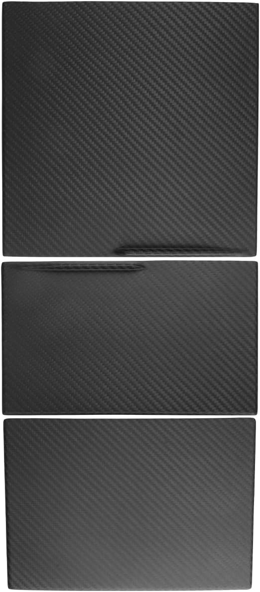 NVCNX Hard Rigid Real Carbon Fiber for Tesla New Model 3/Y Highland 2024-2026 for Juniper 2025 2026 Accessories Center Console Cup Holder Organizer Panel Cover Interior Trim 3PCs - Matte Carbon