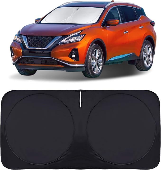 Custom Fit Nissan Murano 2015 2016-2022 2023 2024 2025 Windshield Sun Shade for Murano Front Window Sunshade 240T Upgrade Foldable Cover Sun Visor Shield Protector Blocks UV Rays Car Accessories
