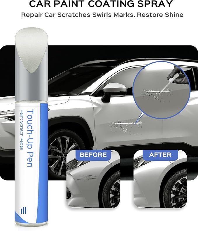 089 Wind Chill Pearl Tricoat Touch Up Paint Compatible with Toyota Exact Match Chips and Nicks Touch Up