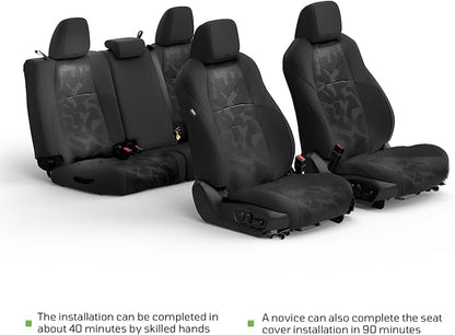 Fit for Tacoma 2024-2026 Car Seat Covers,Custom Car Seat Covers Full Set 5-Seat Car Seat Protector,Waterproof Comfortable Luxury Leather Seat Covers-Full Coverage Automotive Seat Covers Design(Black)