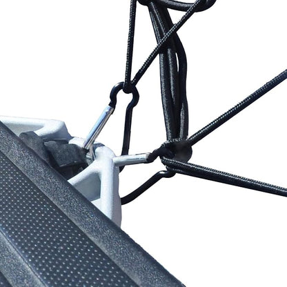Osilly Cargo Net for Pickup Truck Bed, 4'x6' Stretches to 8'x12', Roof Rack Cargo Net with 12 Metal Carabiners & 1 Storage Bag, Small 4"x4" Latex Bungee Mesh, Car Exterior Accessories