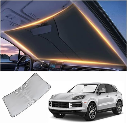Windshield Sun Shade for Porsche Cayenne Front Window Shades Cover for 2010-2025 Cayenne Windshield Sun Visor Protector Car Accessories