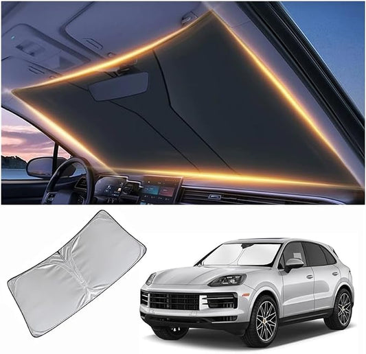 Windshield Sun Shade for Porsche Cayenne Front Window Shades Cover for 2010-2025 Cayenne Windshield Sun Visor Protector Car Accessories