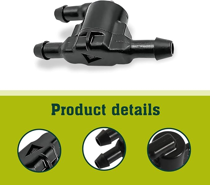 Pack-2 Car Windshield Wiper Washer Check Valve, 3 Port Cleaning Nozzle Hose Connector Replacement #8532128020, Wiper Spray Pipe Cleaning Connector Accessory, Compatible with Lexus (Black)