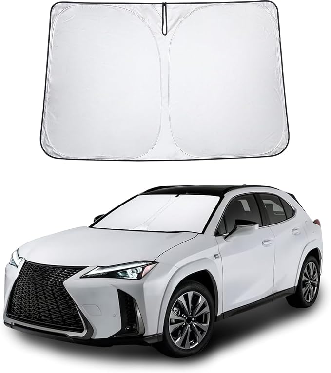 Proadsy for Lexus UX 2019-2024 2025 2026 Windshield Sun Shade 4-Layer Foldable Front Sunshade Protector Sun Visor Blocks UV Rays Keep Car Cooler