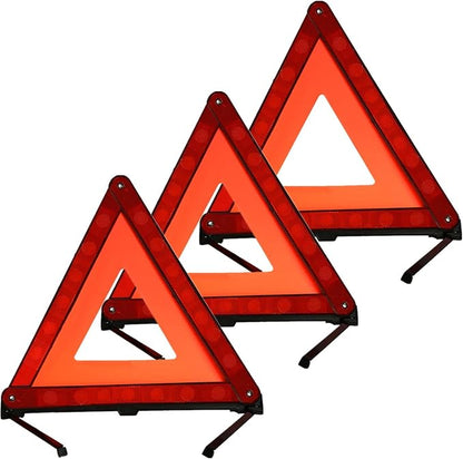 3Pack Reflective Warning Triangle Emergency Warning Triangle Roadside Safety Triangle Kits