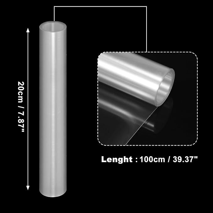 X AUTOHAUX Clear Vinyl Wrap Sheet Car Paint Protection Film Cover Decal Scratch Resistant Self Adhesive Sticker Universal 8"x39"